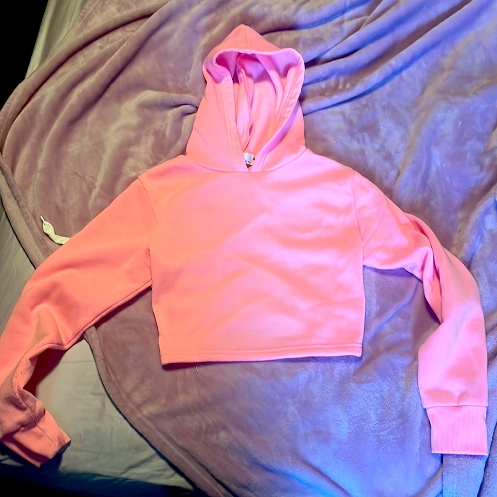 Pink Crop Hoodie